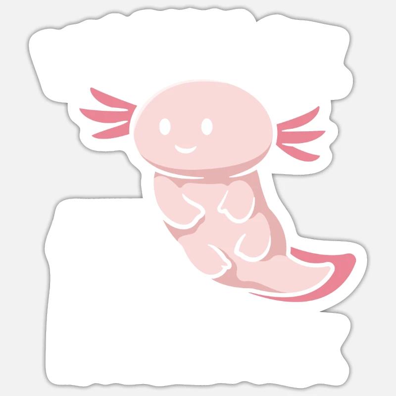Axolotl Devoirs Sticker taille S (10 x 10 cm)