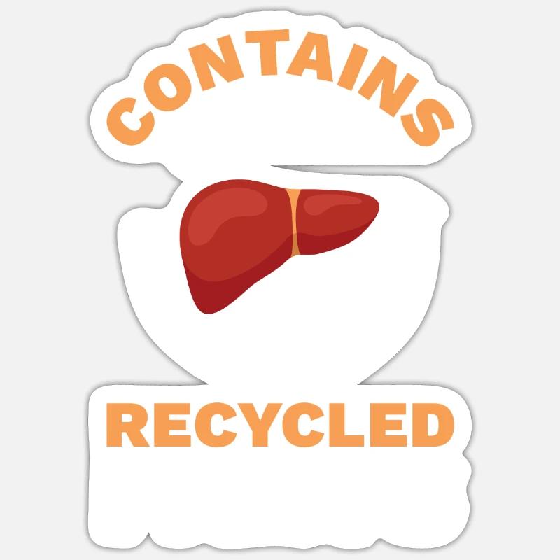 Enthält Recycelte Teile Sticker Größe S (10 x 10 cm)