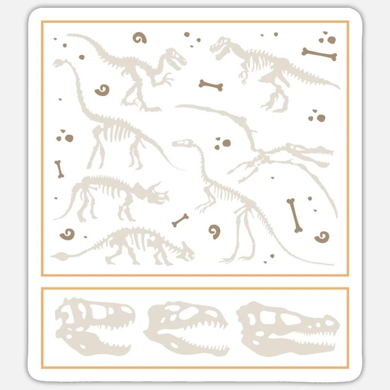 Paleontologist Dinosaurs Paleontology Bones Sticker size S (10 x 10 cm)
