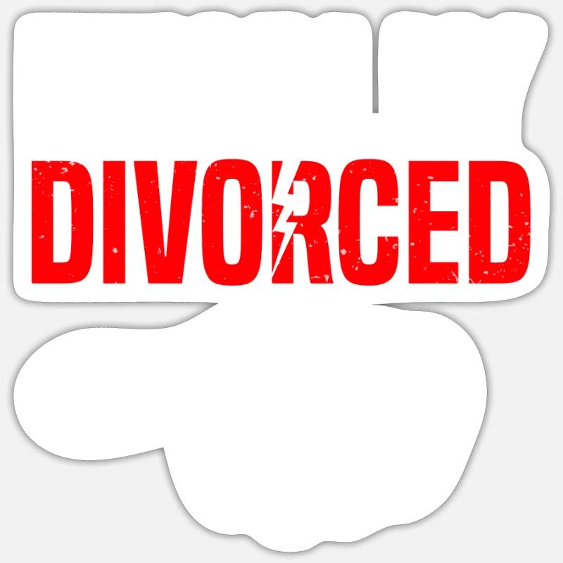 Scheidung Trennung Ehe Ex Scheidungsparty Sticker Größe S (10 x 10 cm)
