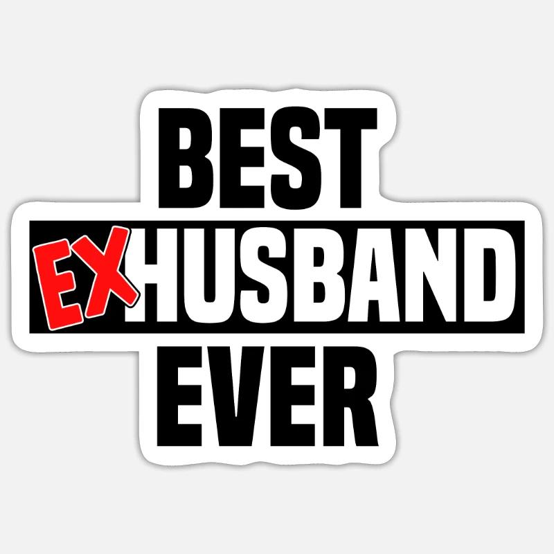 Scheidung Trennung Ehe Ex Scheidungsparty - Sticker Größe S (10 x 10 cm) - Mattweiß
