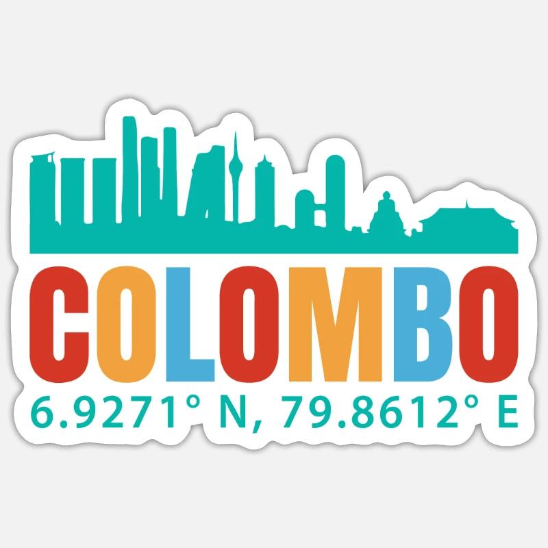 Colombo - Sticker Größe S (10 x 10 cm) - Mattweiß
