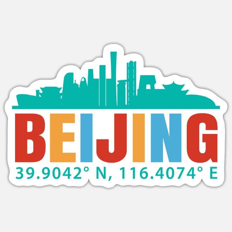 Peking - Sticker Größe S (10 x 10 cm) - Mattweiß