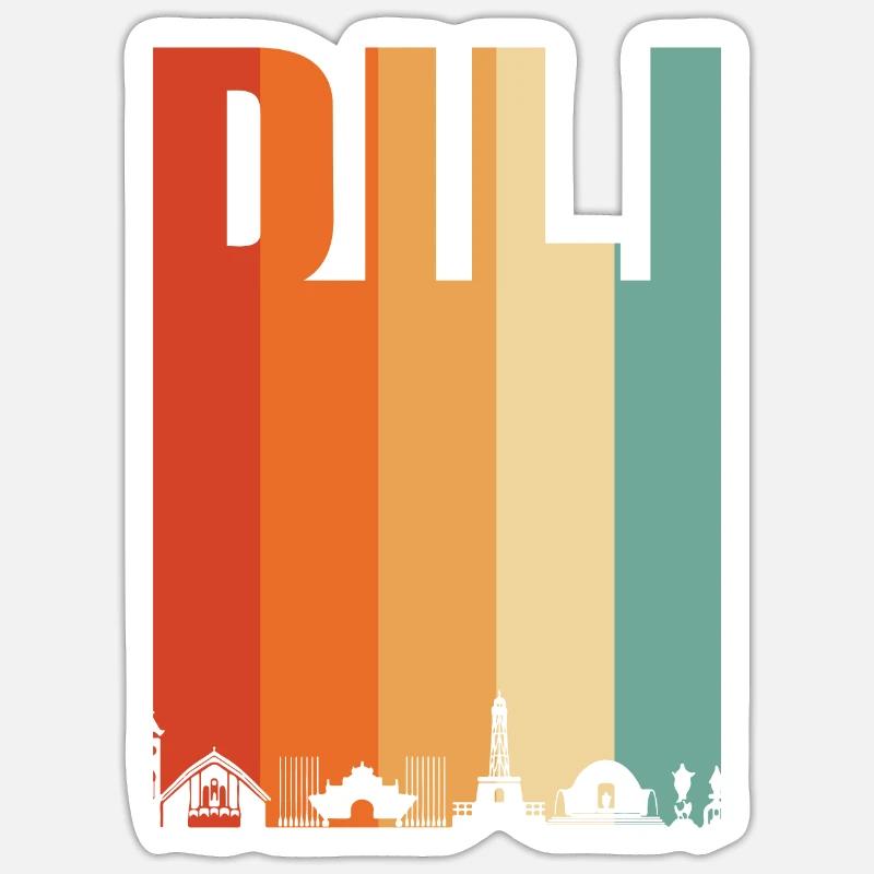 Dili - Sticker taille S (10 x 10 cm) - blanc mat