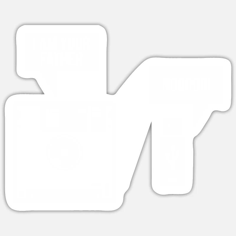 USB Floppy Disk I am Your Father Computer Nerd - Sticker size S (10 x 10 cm) - white matte