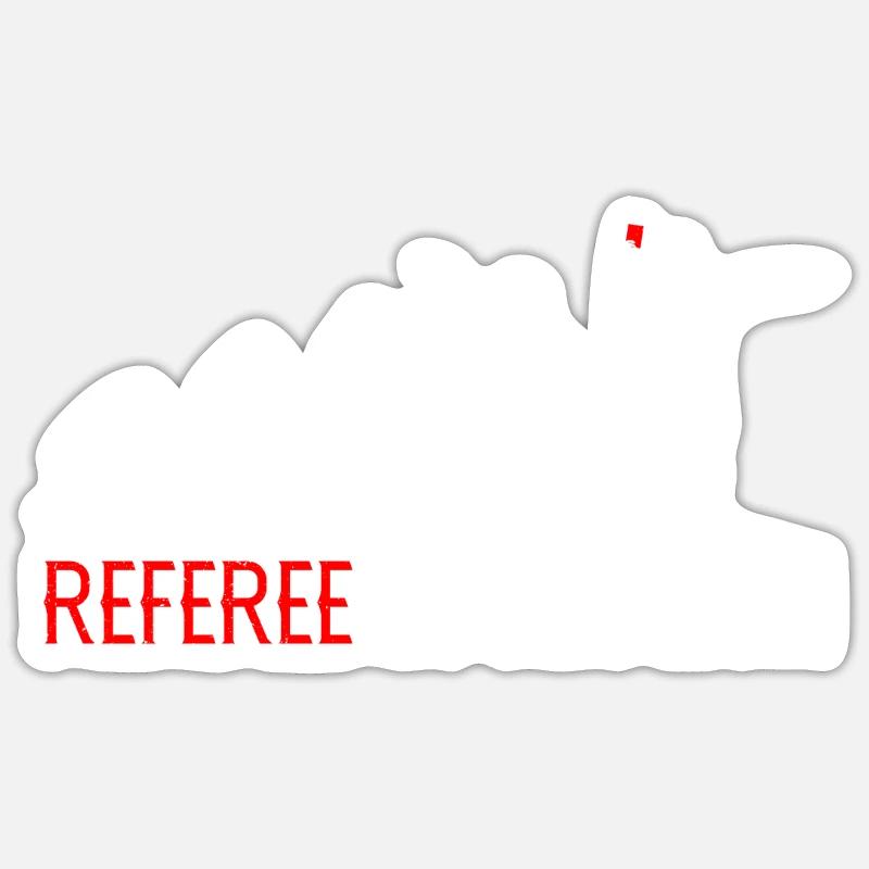 Schiedsrichter Evolution Schiri - Sticker Größe S (10 x 10 cm) - Mattweiß