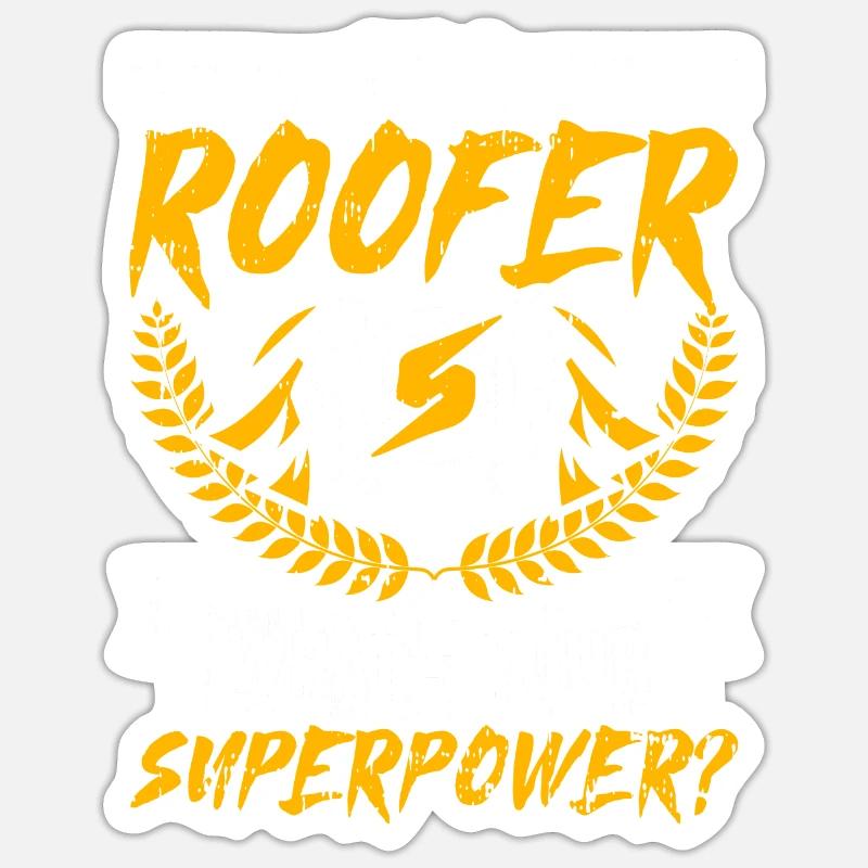 Bauarbeiter Dachdecker Geschenkidee - Sticker Größe S (10 x 10 cm) - Mattweiß