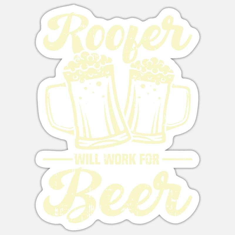 Bauarbeiter Dachdecker Geschenkidee Sticker Größe S (10 x 10 cm)