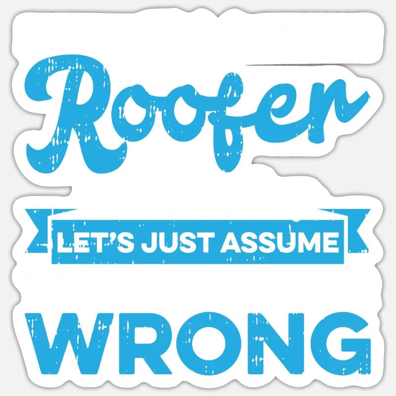 Bauarbeiter Dachdecker Geschenkidee Sticker Größe S (10 x 10 cm)