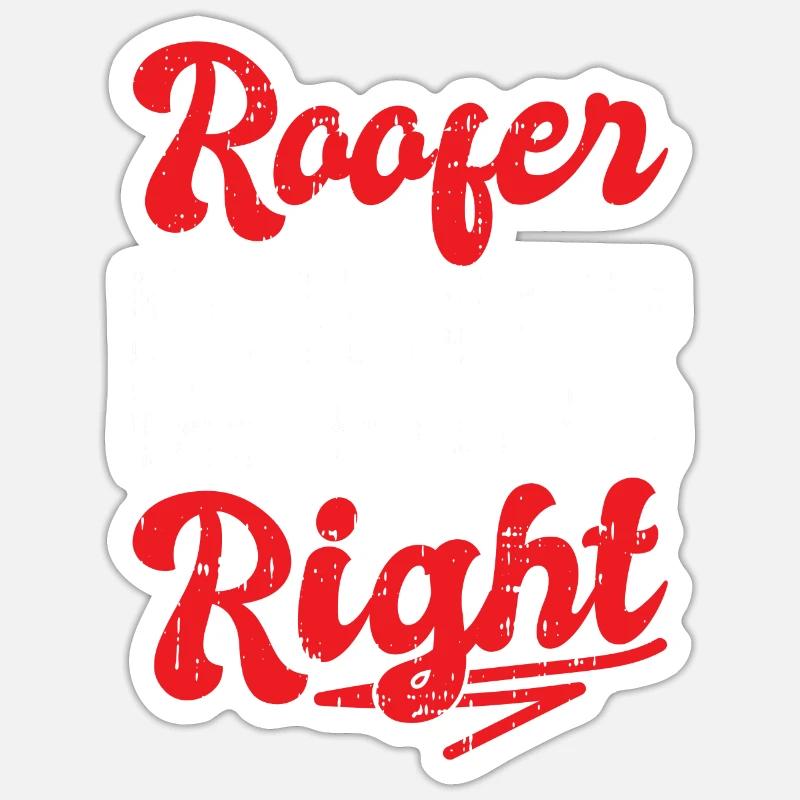 Bauarbeiter Dachdecker Geschenkidee - Sticker Größe S (10 x 10 cm) - Mattweiß