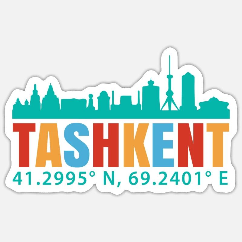 Tashkent - Sticker size S (10 x 10 cm) - white matte