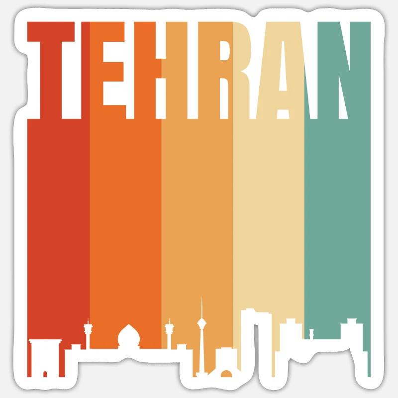 Teheran - Sticker Größe S (10 x 10 cm) - Mattweiß