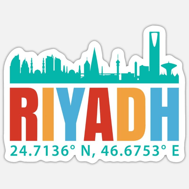 Riyad - Sticker taille S (10 x 10 cm) - blanc mat
