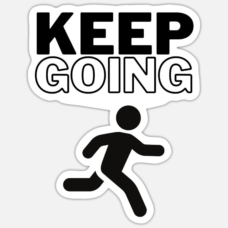 Keep Going Sticker Größe S (10 x 10 cm)