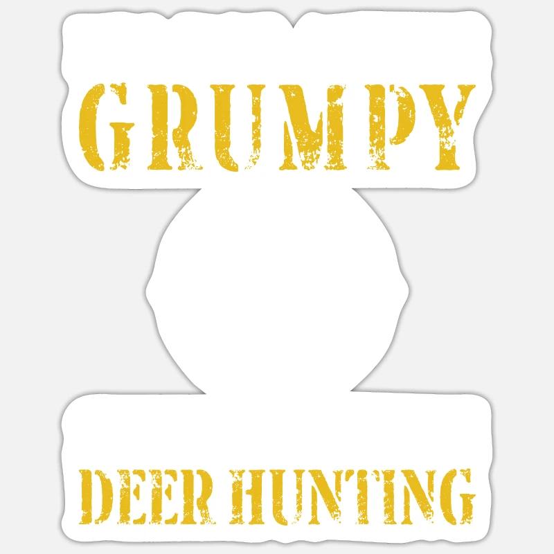 Buck Deer Hunting Hunter Dad - Sticker Größe S (10 x 10 cm) - Mattweiß