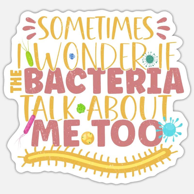 Microbiologist Microbiology Lab Staph Biology - Sticker Größe S (10 x 10 cm) - Mattweiß