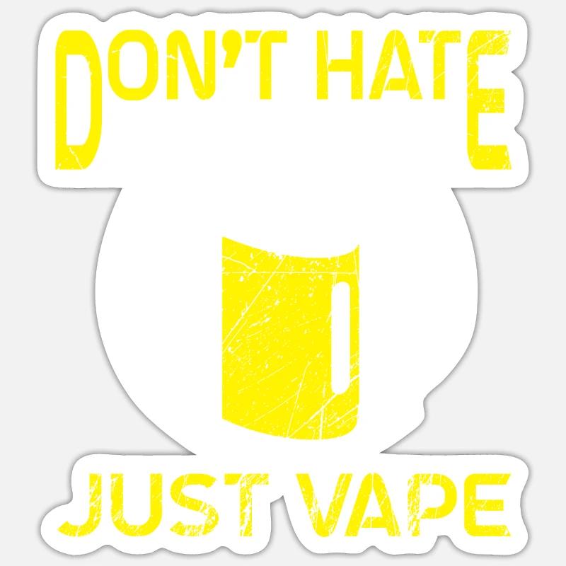 Elektro Zigarette E-Zigarette E-Shisha Vape - Sticker Größe S (10 x 10 cm) - Mattweiß