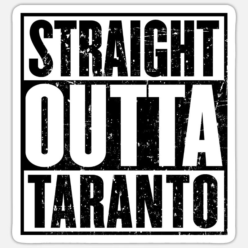 Outta Tarente - Sticker taille S (10 x 10 cm) - blanc mat