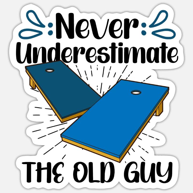 Cornhole Throwing Cornhole player Cornhole lover Sticker Größe S (10 x 10 cm)