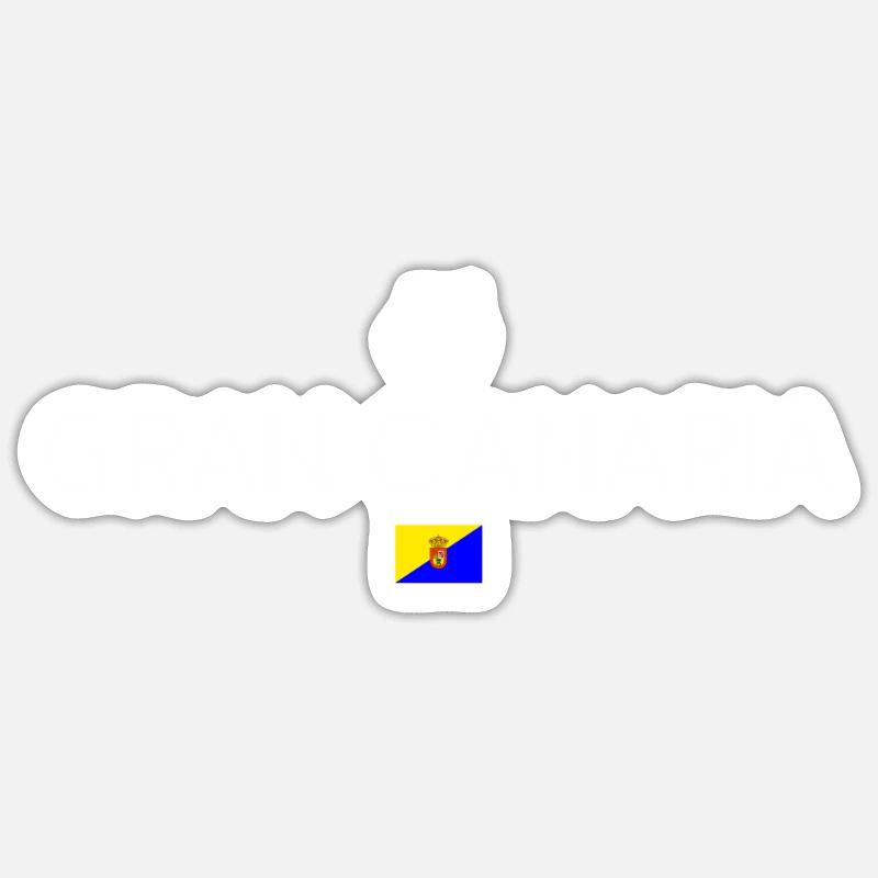 Gran Canaria Reise - Sticker Größe S (10 x 10 cm) - Mattweiß