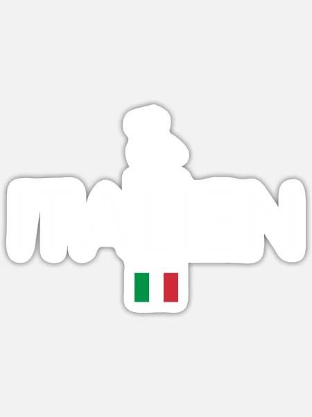 Italien Urlaub - Sticker Größe S (10 x 10 cm) - Mattweiß
