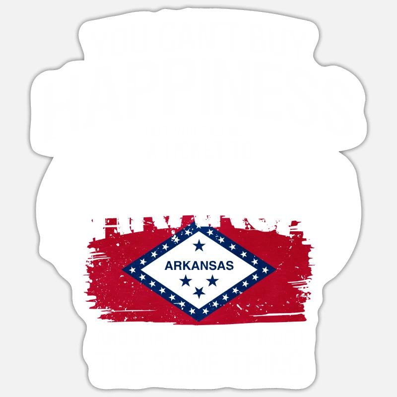 Arkansas - Sticker Größe S (10 x 10 cm) - Mattweiß