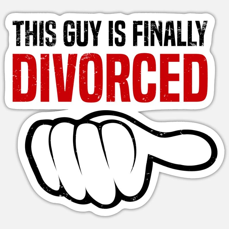 Scheidung Trennung Ehe Ex Scheidungsparty Sticker Größe S (10 x 10 cm)