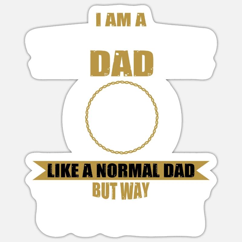 Striped Perch Father - Sticker size S (10 x 10 cm) - white matte