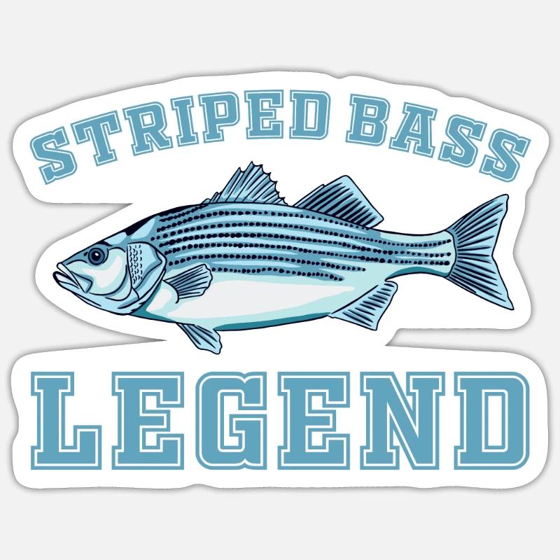 Striped Perch Legend - Sticker size S (10 x 10 cm) - white matte