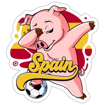 Spanien Fußball - Sticker Größe S (10 x 10 cm) - Mattweiß - Vorne