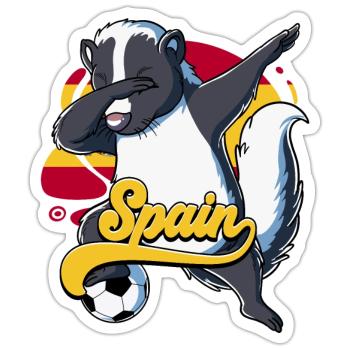 Spanien Fußball - Sticker Größe S (10 x 10 cm) - Mattweiß - Vorne
