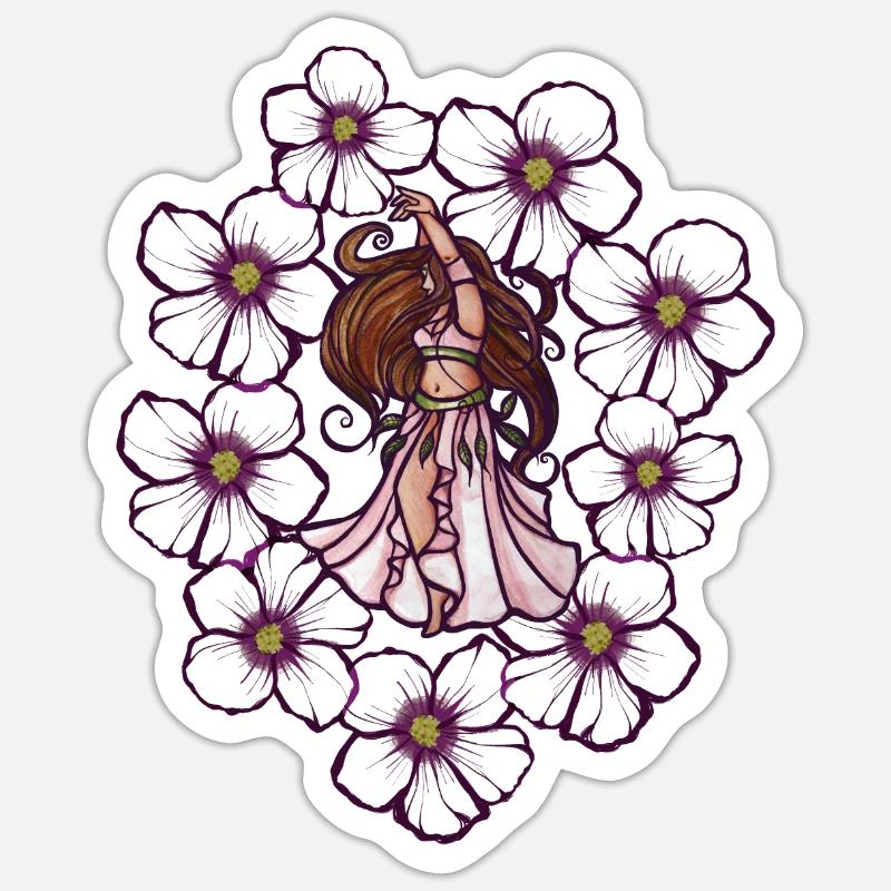 Belly Dancer - Sticker size S (10 x 10 cm) - white matte