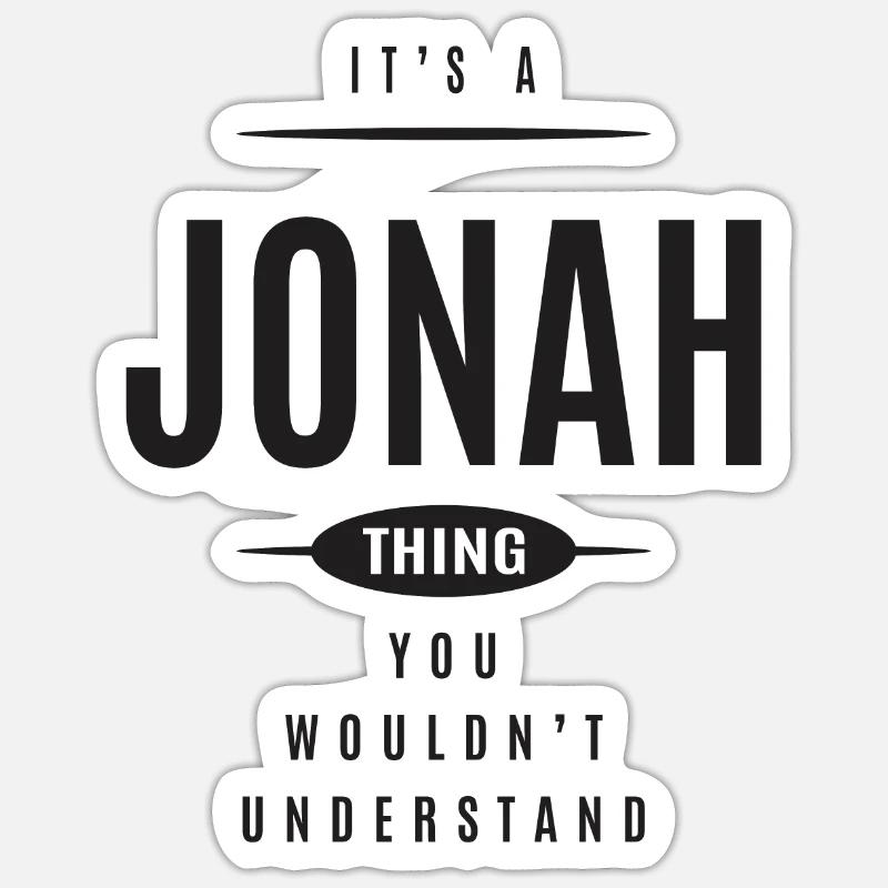It's a Jonah Thing Personalized Name Sticker size S (10 x 10 cm)