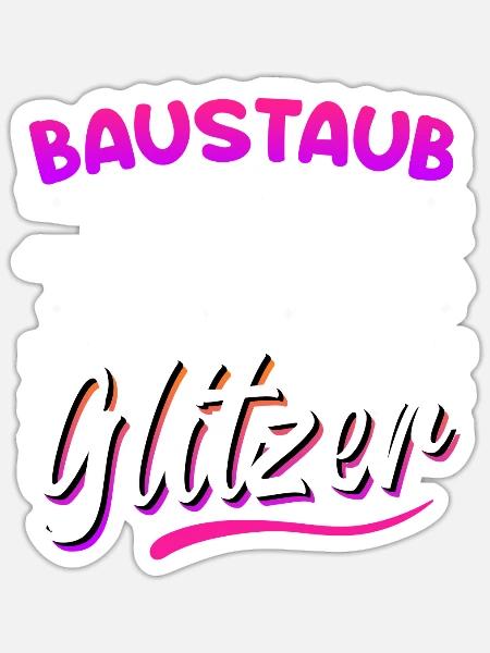 Bauherrin Bauherr Baustaub Eigenheim - Sticker Größe S (10 x 10 cm) - Mattweiß
