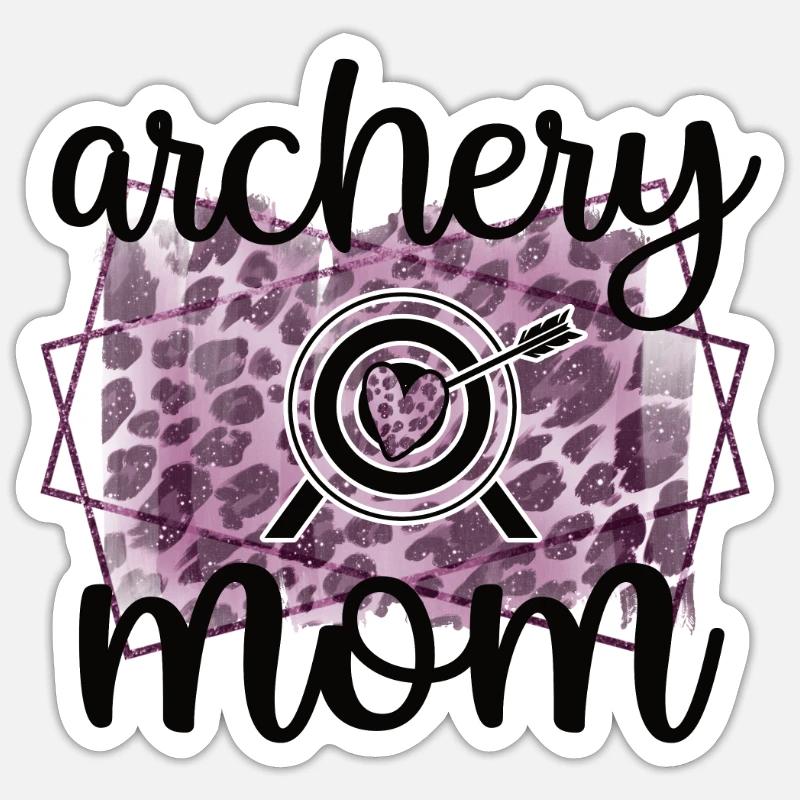 Beste Bogenschießen-Mama Von Bogenschützen Mutter - Sticker Größe S (10 x 10 cm) - Mattweiß