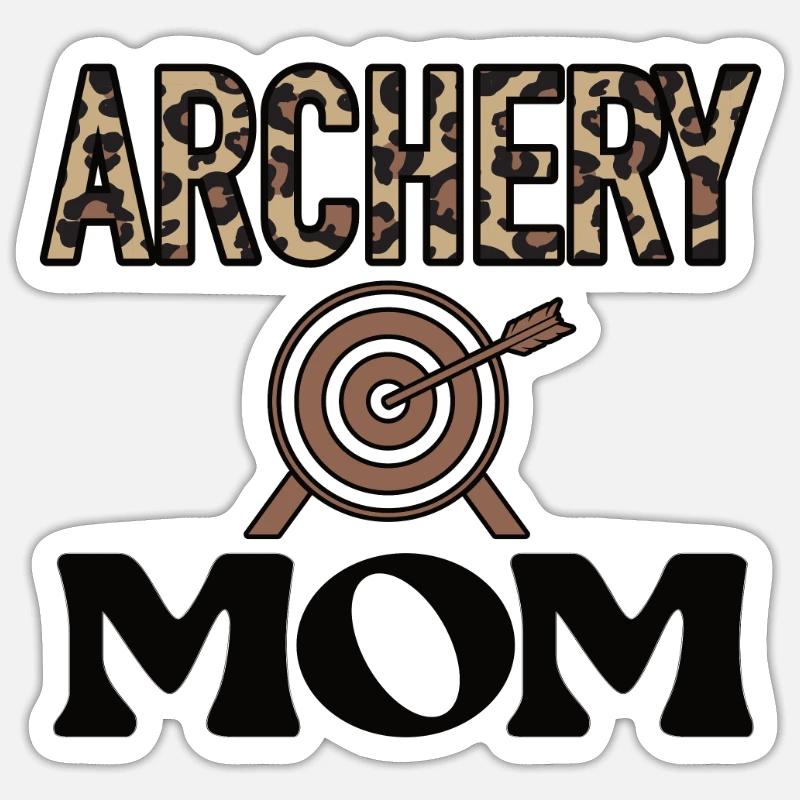 Bogenschießen-Mama Von Bogenschützen Mutter - Sticker Größe S (10 x 10 cm) - Mattweiß
