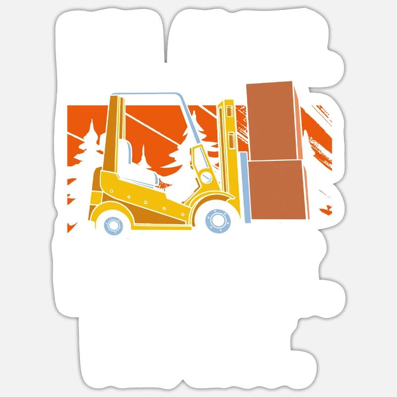 Gabelstaplerfahrer Sticker Größe S (10 x 10 cm)