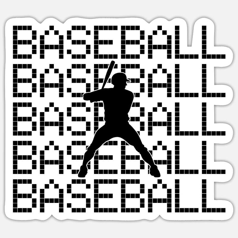 Baseball - Sticker Größe S (10 x 10 cm) - Mattweiß