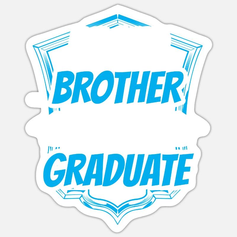 Stolzer Bruder Eines Absolventen Absolvent Sticker Größe S (10 x 10 cm)