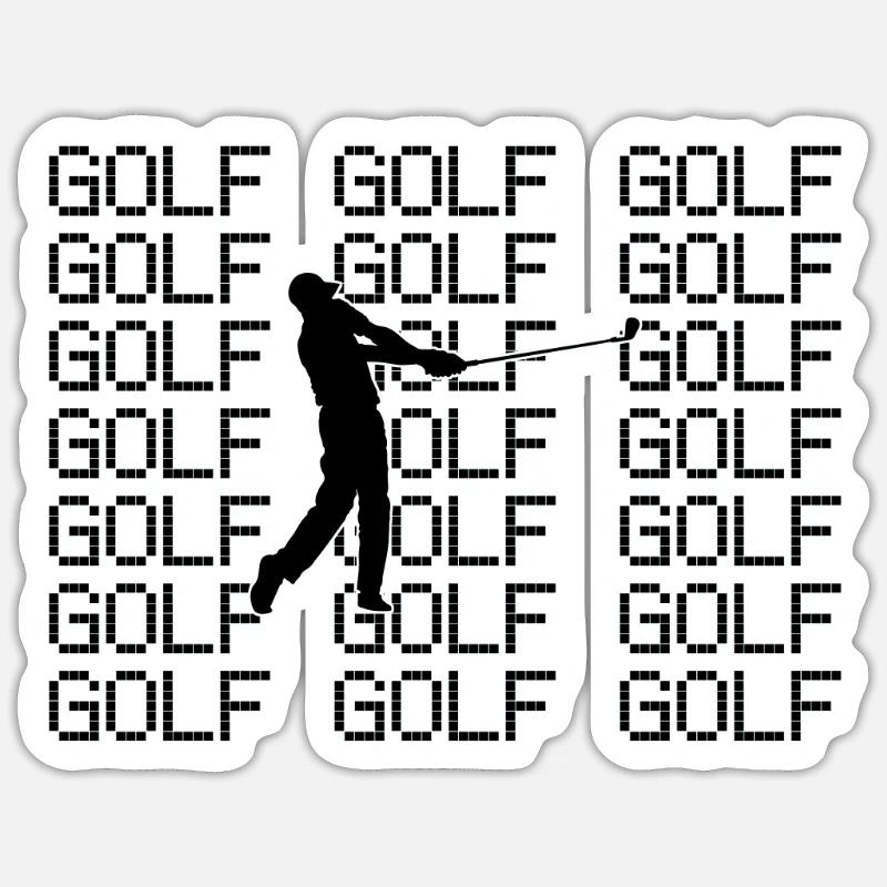 Golf - Sticker Größe S (10 x 10 cm) - Mattweiß
