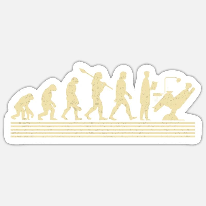 Dentist evolution - Sticker size S (10 x 10 cm) - white matte