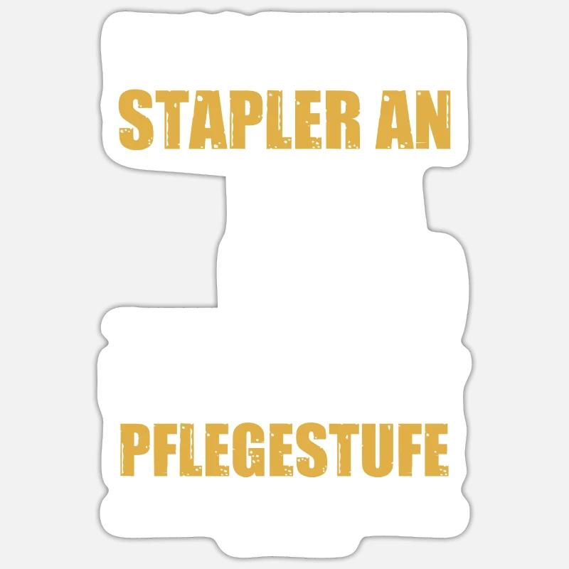 Fass meinen Stapler an Staplerfahrer Gabelstapler - Sticker Größe S (10 x 10 cm) - Mattweiß