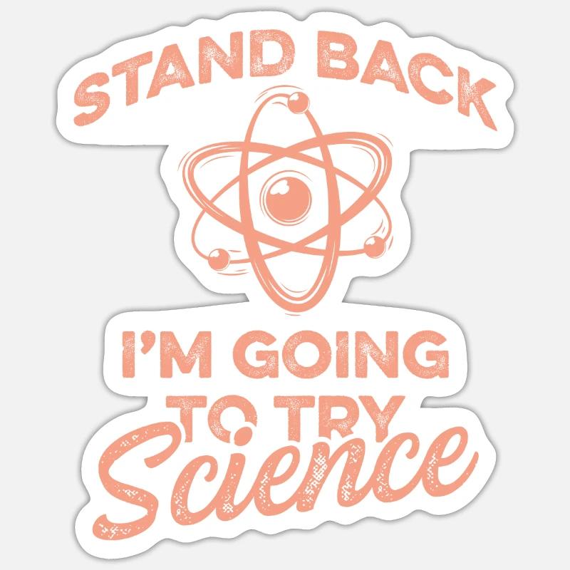 science atom - Sticker size S (10 x 10 cm) - white matte