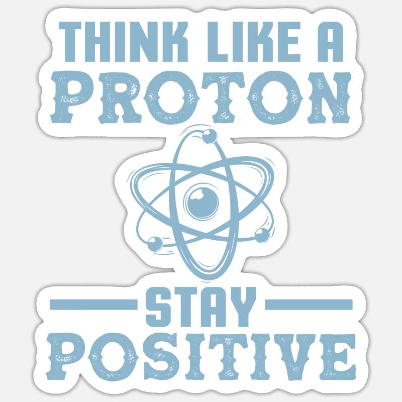 proton atom science - Sticker size S (10 x 10 cm) - white matte