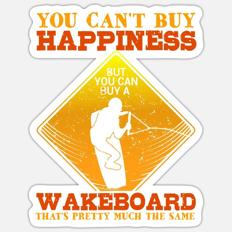 Wakeboarding Wakeboard |Sie Können Kein Glück Sticker Größe S (10 x 10 cm)