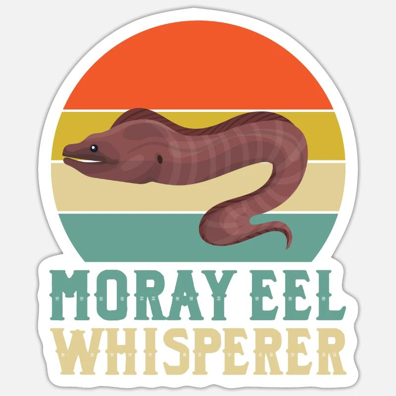 Murmure de murène - Sticker taille S (10 x 10 cm) - blanc mat