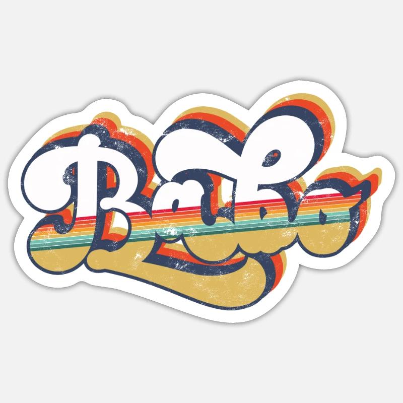 Balkan Spruch Babo Geschenkidee - Sticker Größe S (10 x 10 cm) - Mattweiß