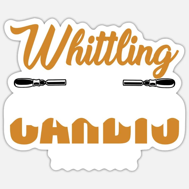 Schitzen est mon cardio - Sticker taille S (10 x 10 cm) - blanc mat