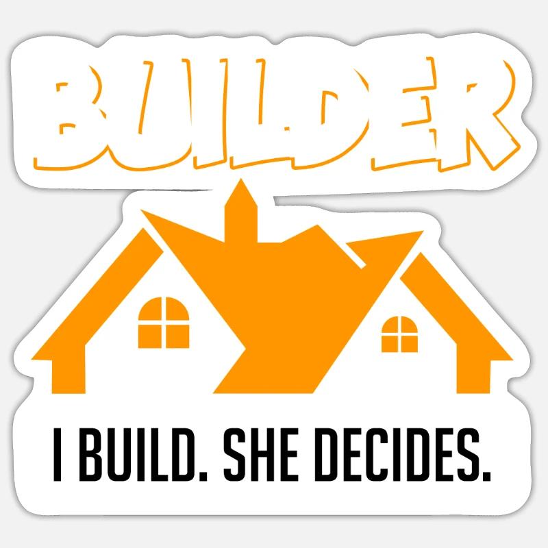 Constructeur Je construis vous décide de la maison Sticker taille S (10 x 10 cm)