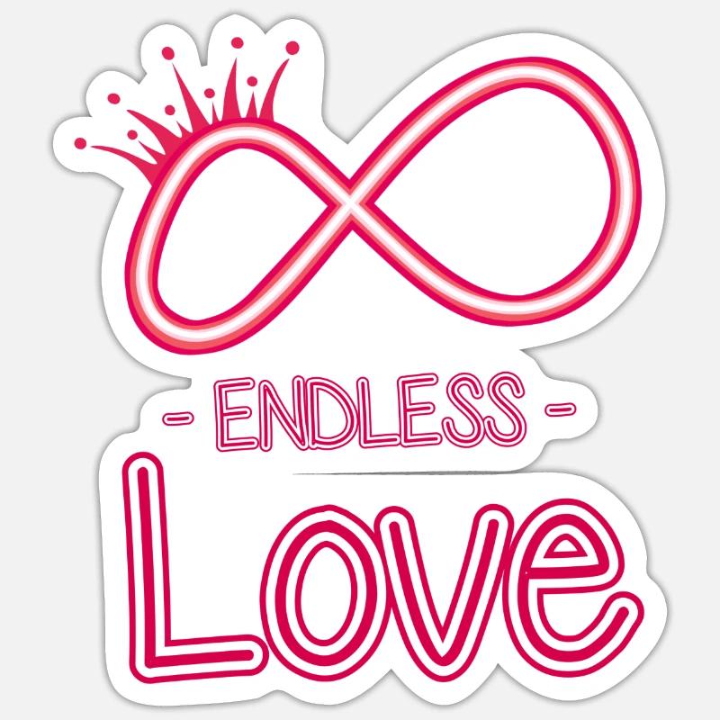 symbole de l’amour éternel - Sticker taille S (10 x 10 cm) - blanc mat